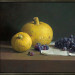 Still life with grapes and pumpkins