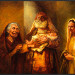 Simeon en Anna dragen Jezus