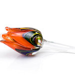 Glazen tulp Oranje Multicolor