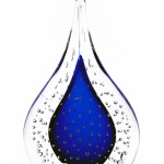 Glass Drop Flat Blue bubbles (small)