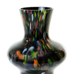 Glazen vaasje Zwart Multicolor