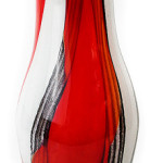 Glass Vase Zella Black White Red