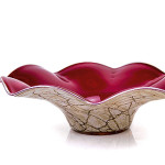 Glass Bowl Marble Red