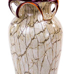 Glass Vase Marble Red