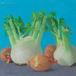 Still life with fennel and onions